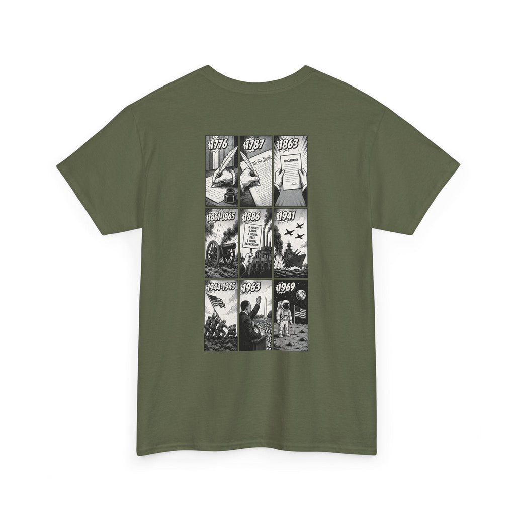 America Comic Book History T-Shirt Printify