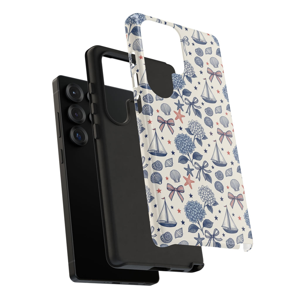 Coastal Americana Hydrangea Phone Case Printify