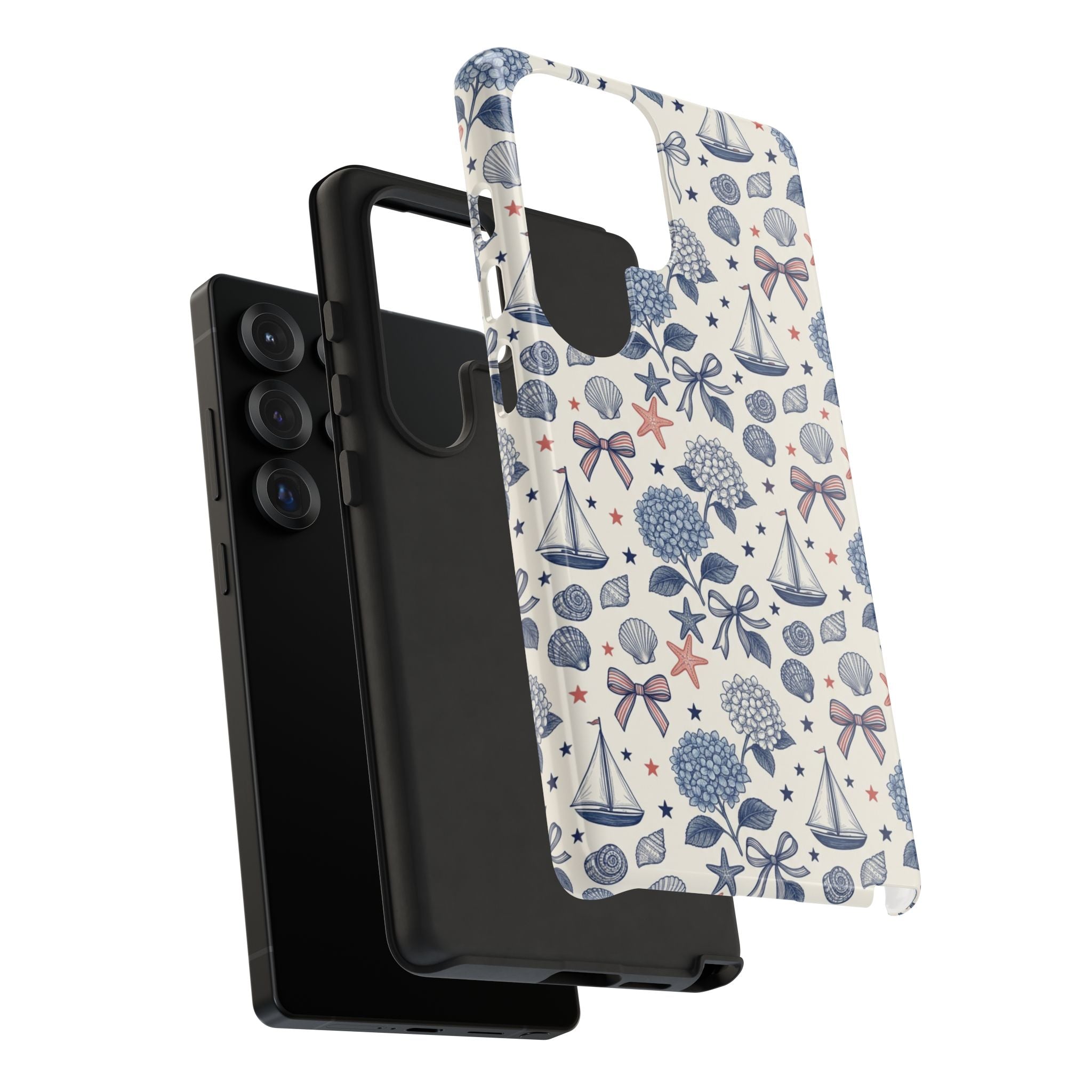 Coastal Americana Hydrangea Phone Case Printify