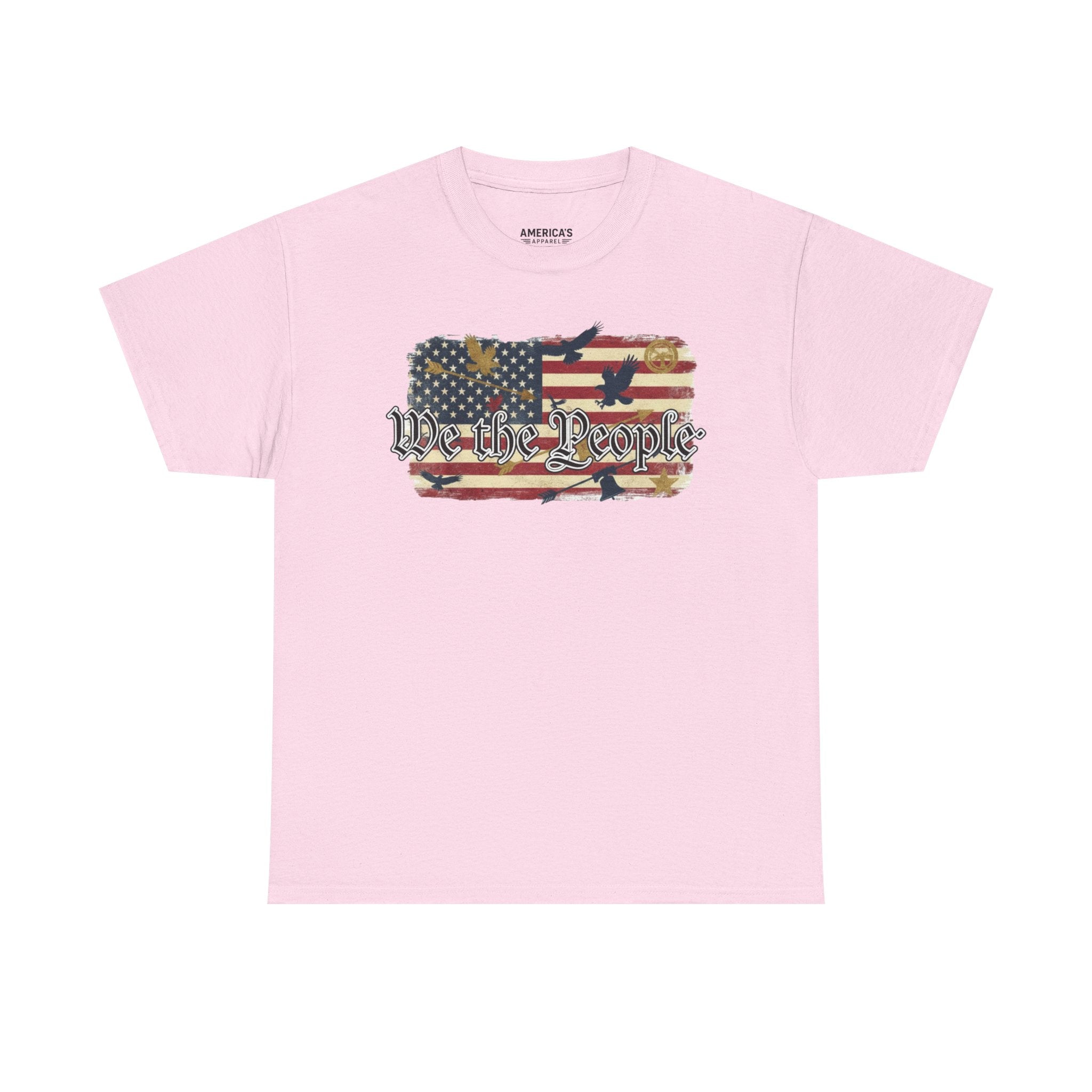 We The People American Flag Patriotic T-Shirt – Unisex Heavy Cotton Tee Printify