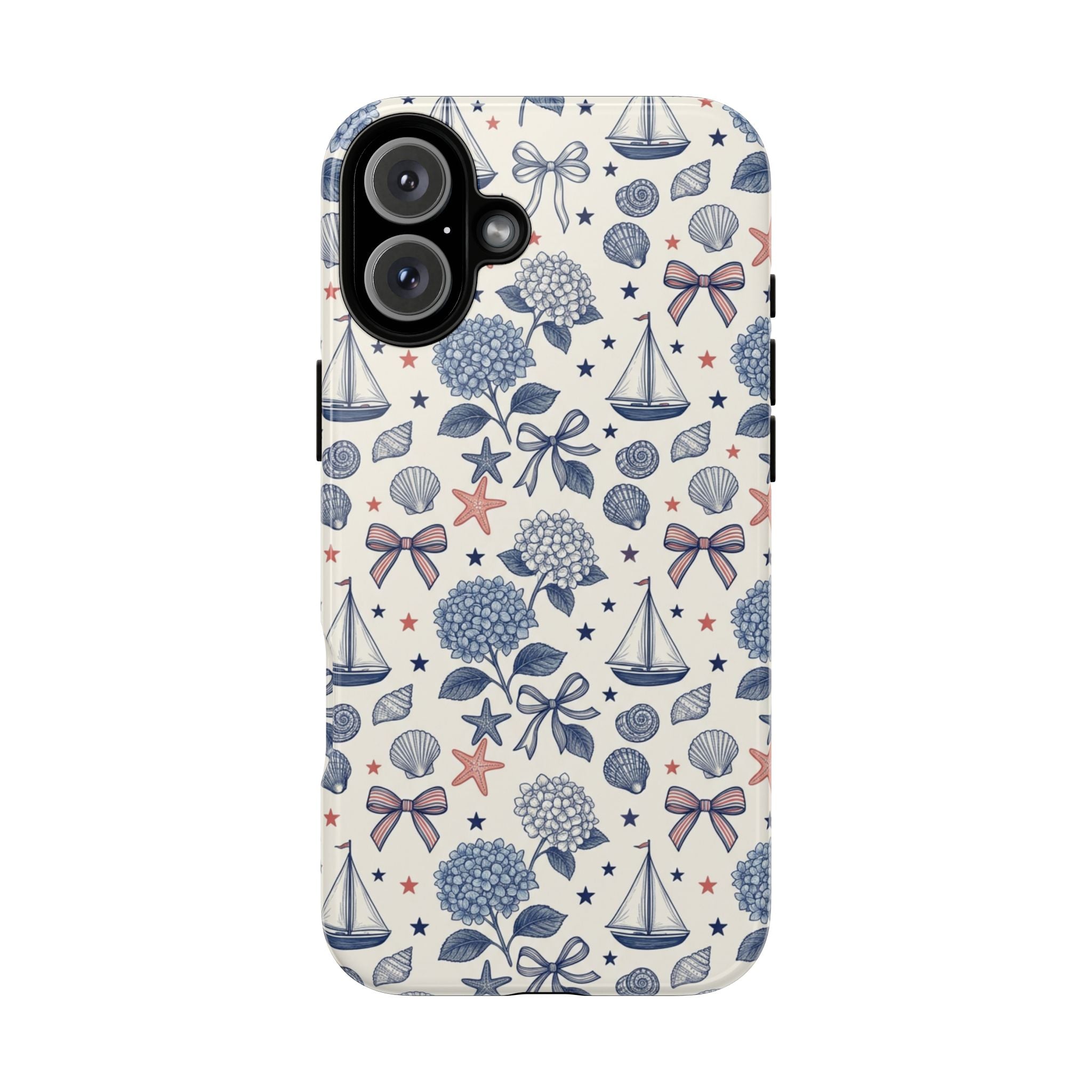 Coastal Americana Hydrangea Phone Case Printify