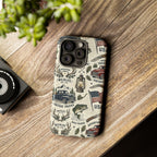 Patriotic Outdoors Phone Case – Bass Fishing & Vintage Americana Case Printify