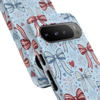 Patriotic Coquette Bows & Fireworks Phone Case Printify