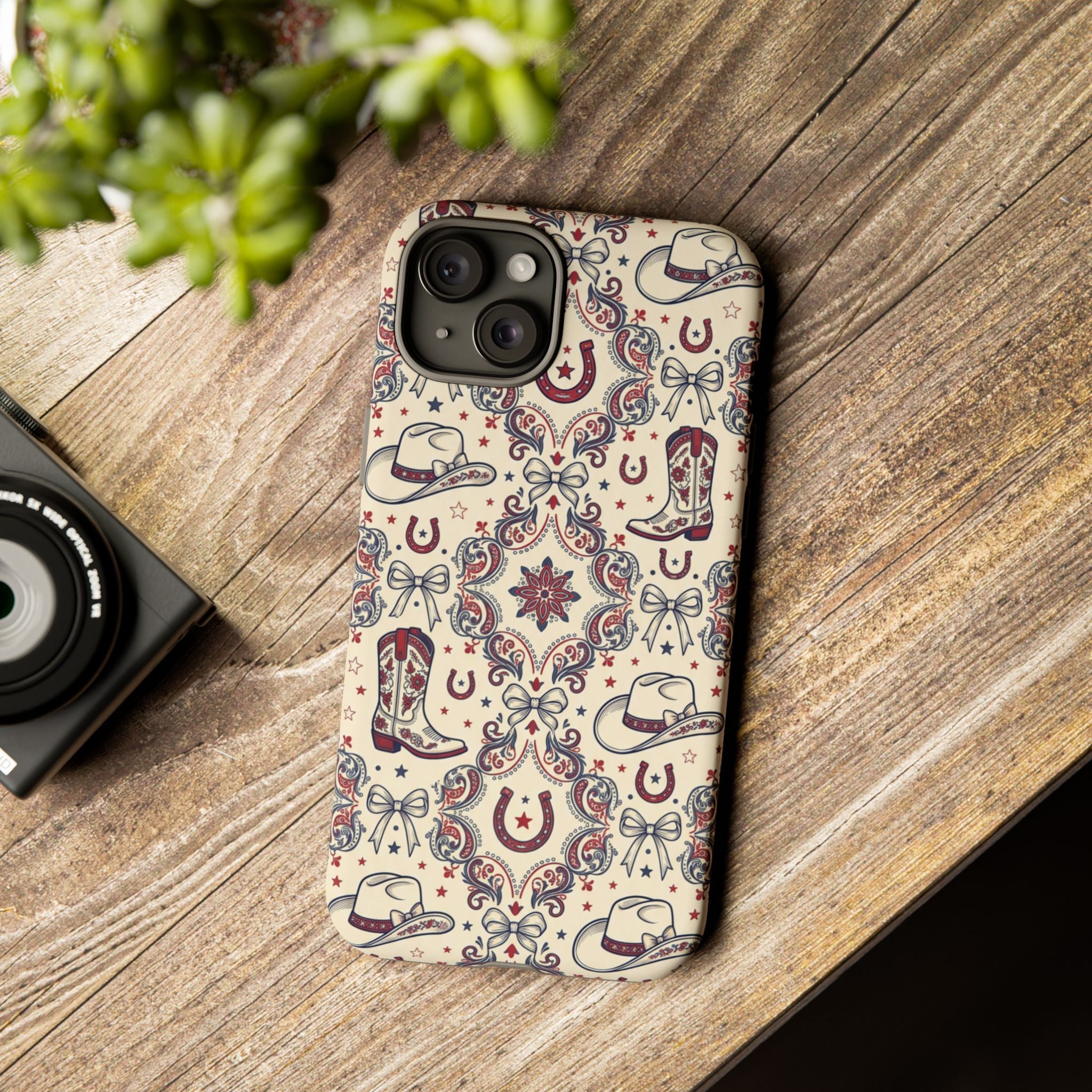 Americana Cowgirl Coquette Phone Case Printify