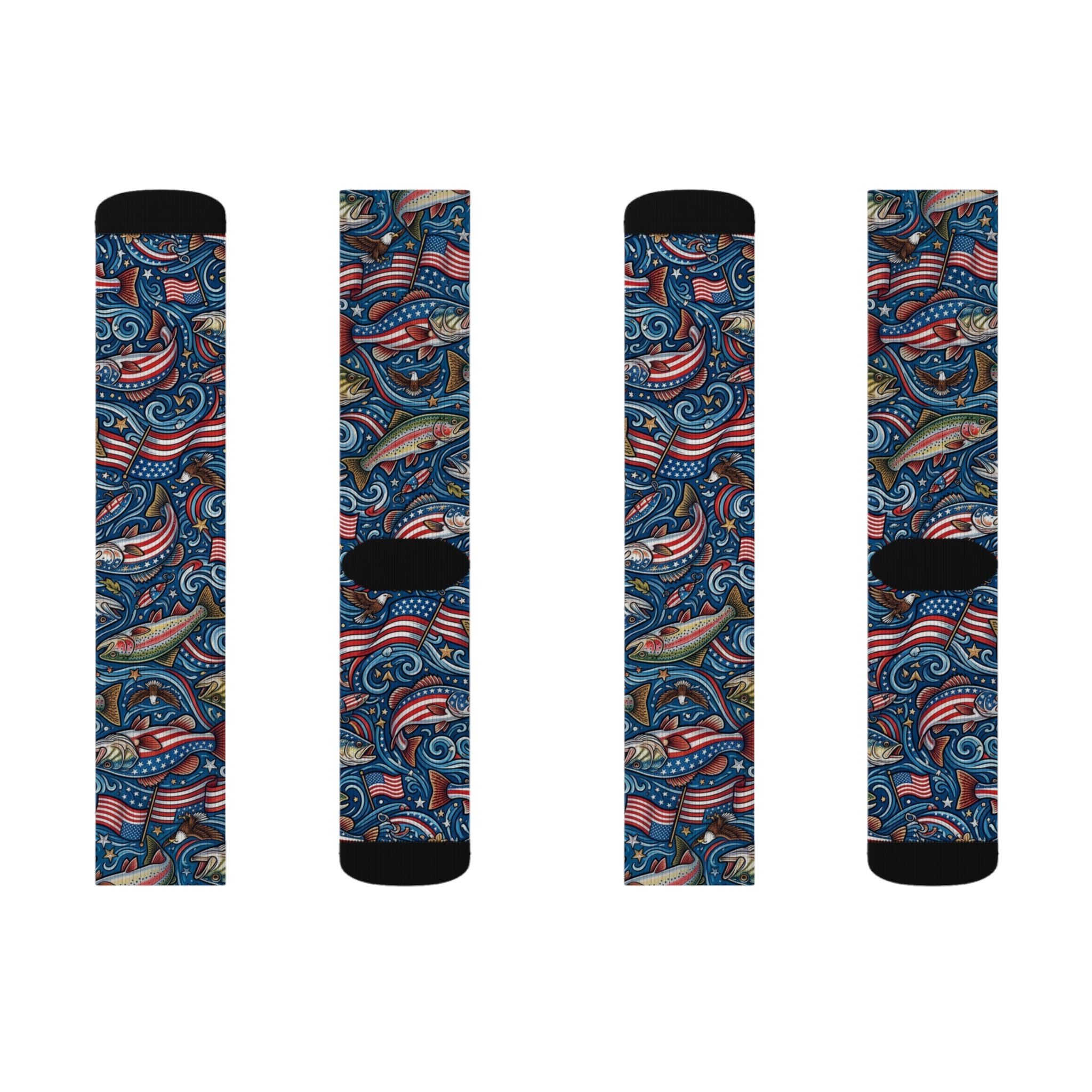 American Angler Performance Crew Socks – Patriotic Fishing Socks Printify