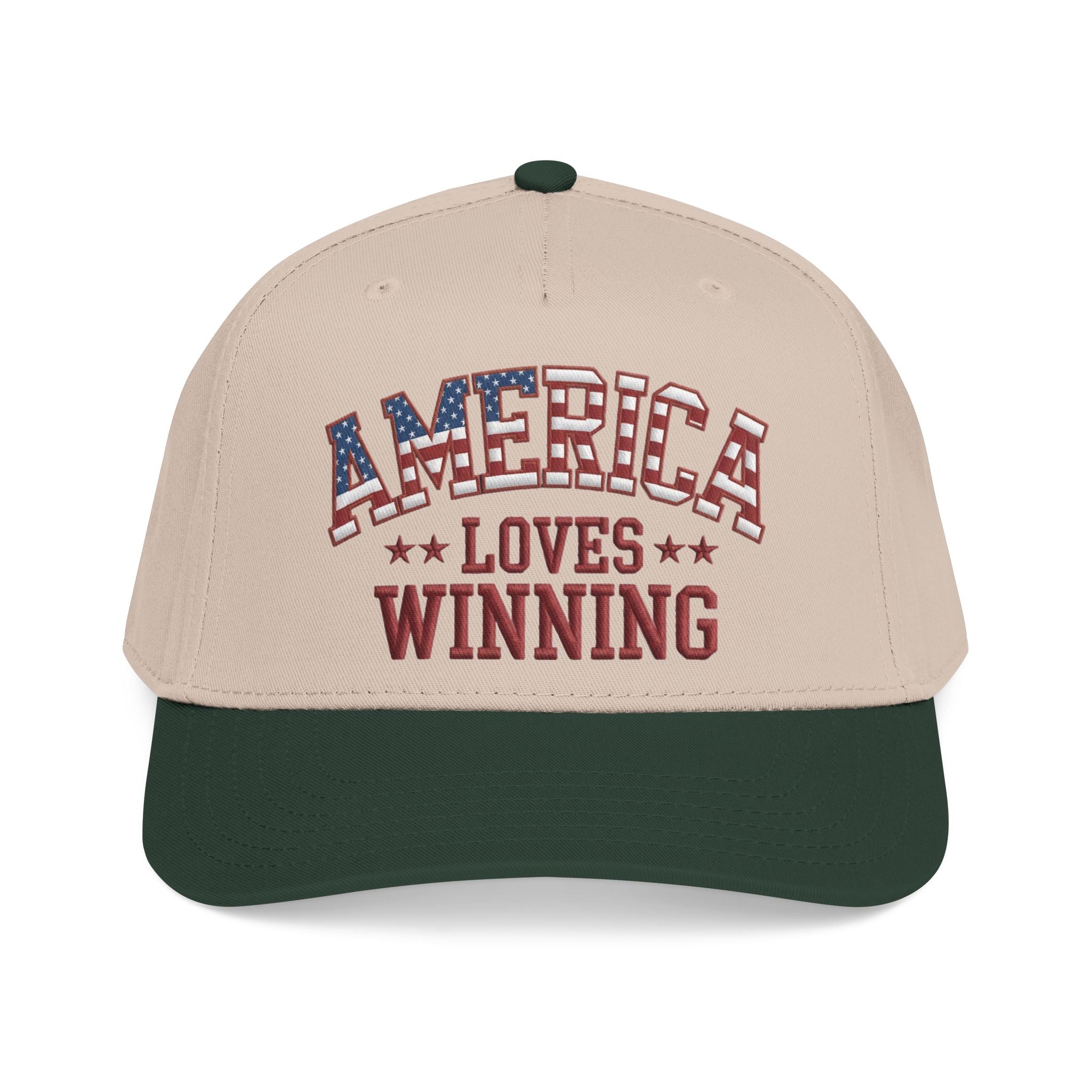 America Loves Winning Patriotic Hat – American Flag Cap