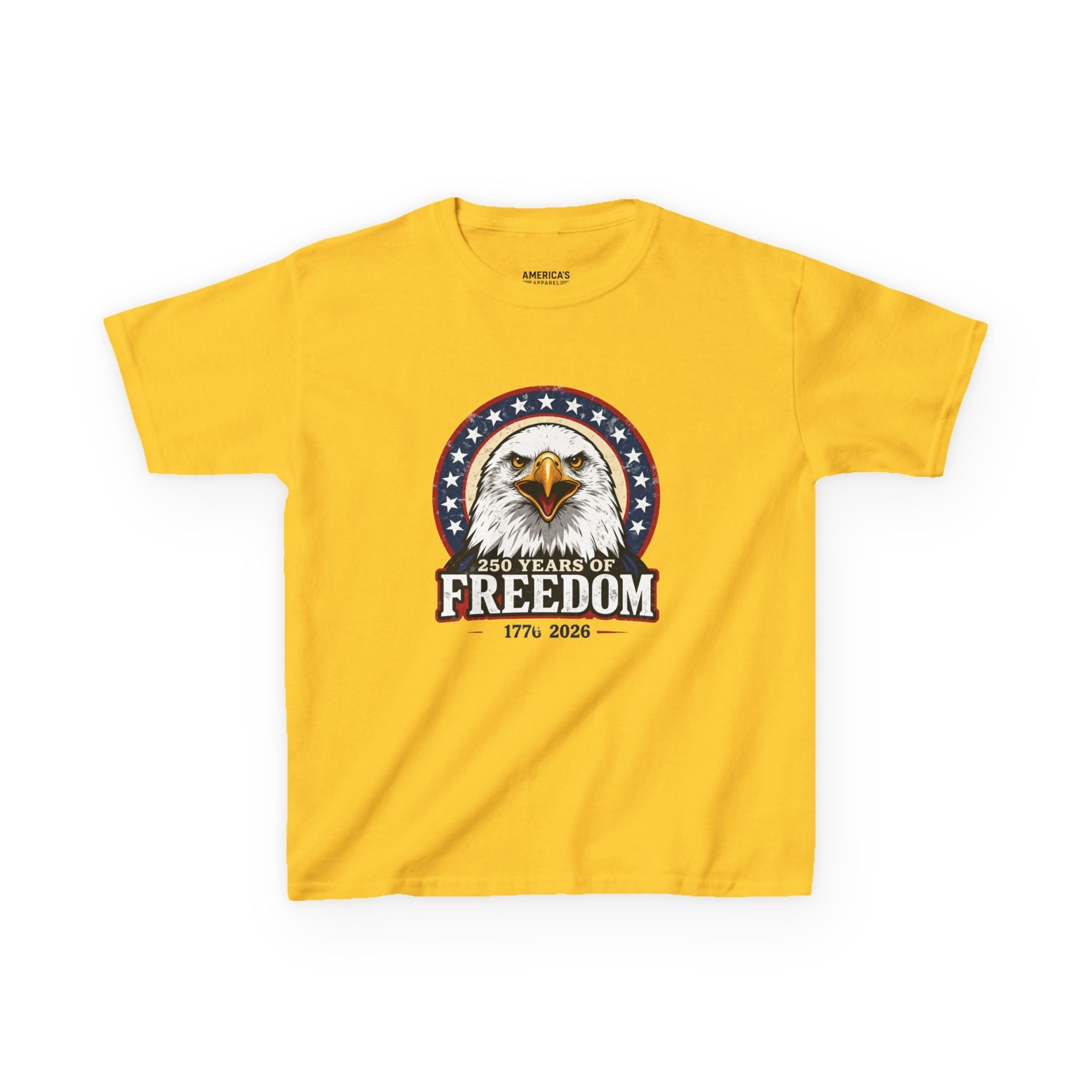 Patriotic Bald Eagle Kids Tee — Freedom Eagle T-Shirt Printify