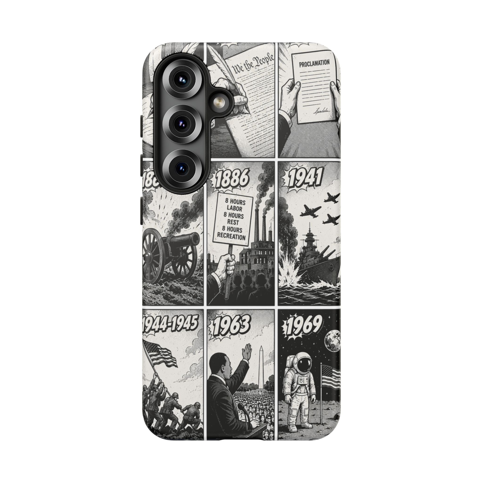 America Through the Ages Comic History Phone Case Printify
