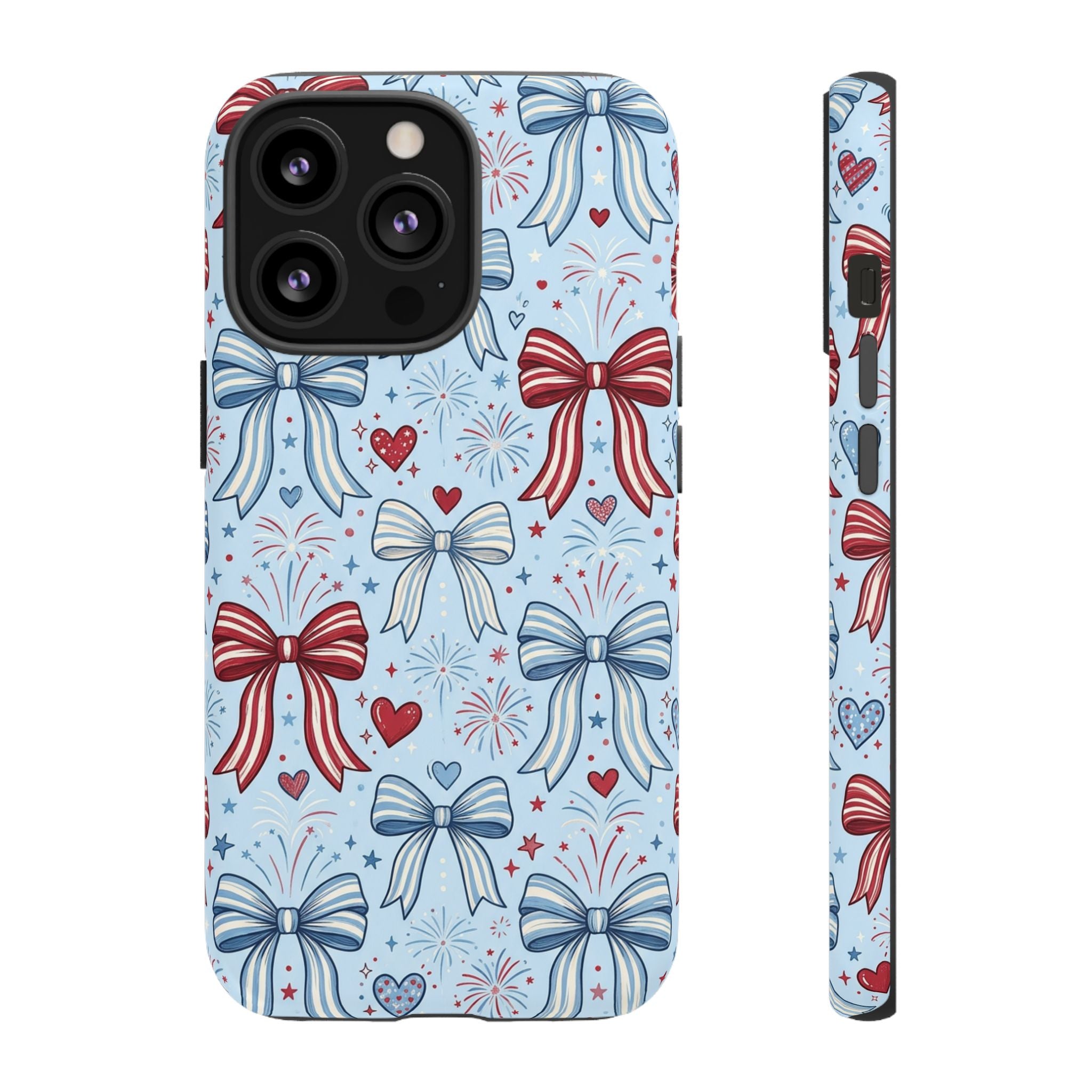 Patriotic Coquette Bows & Fireworks Phone Case Printify