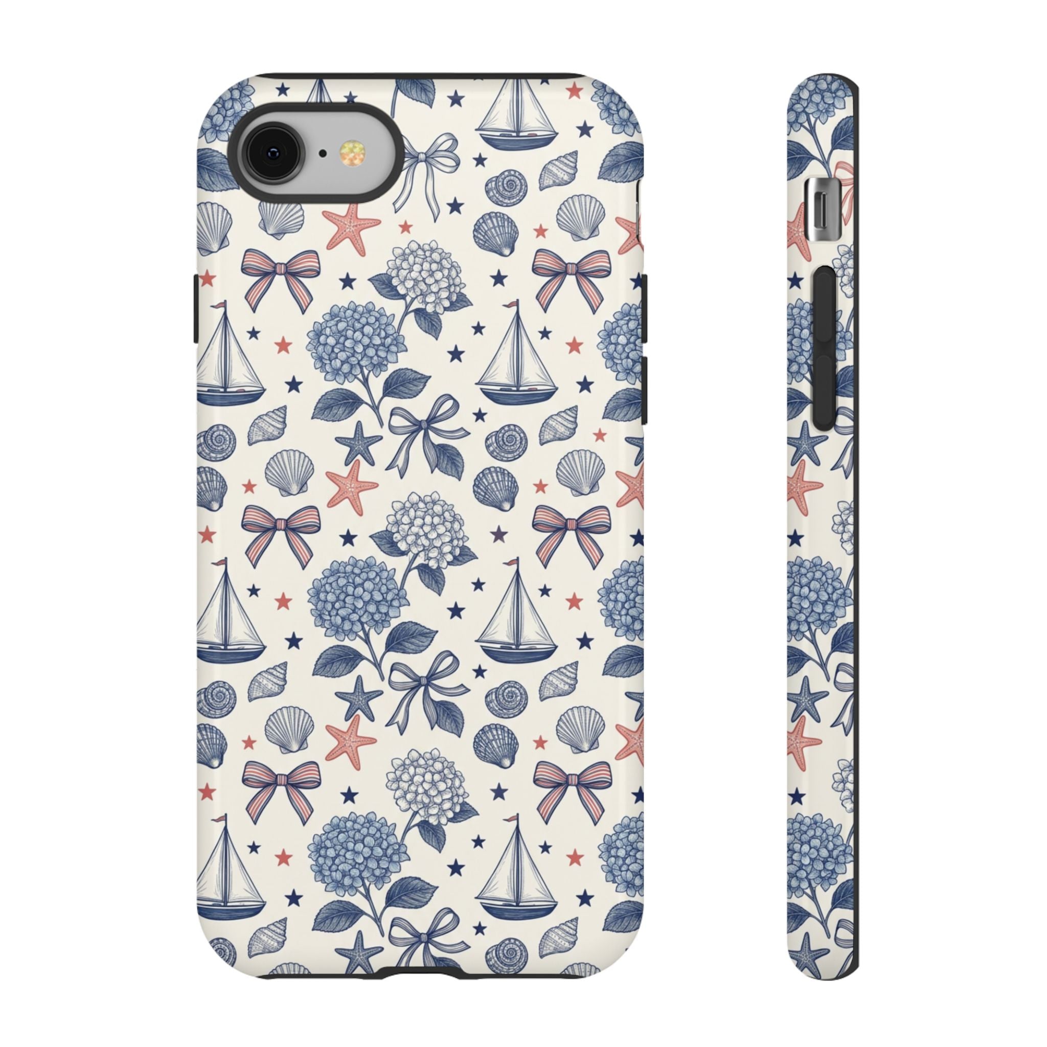 Coastal Americana Hydrangea Phone Case Printify