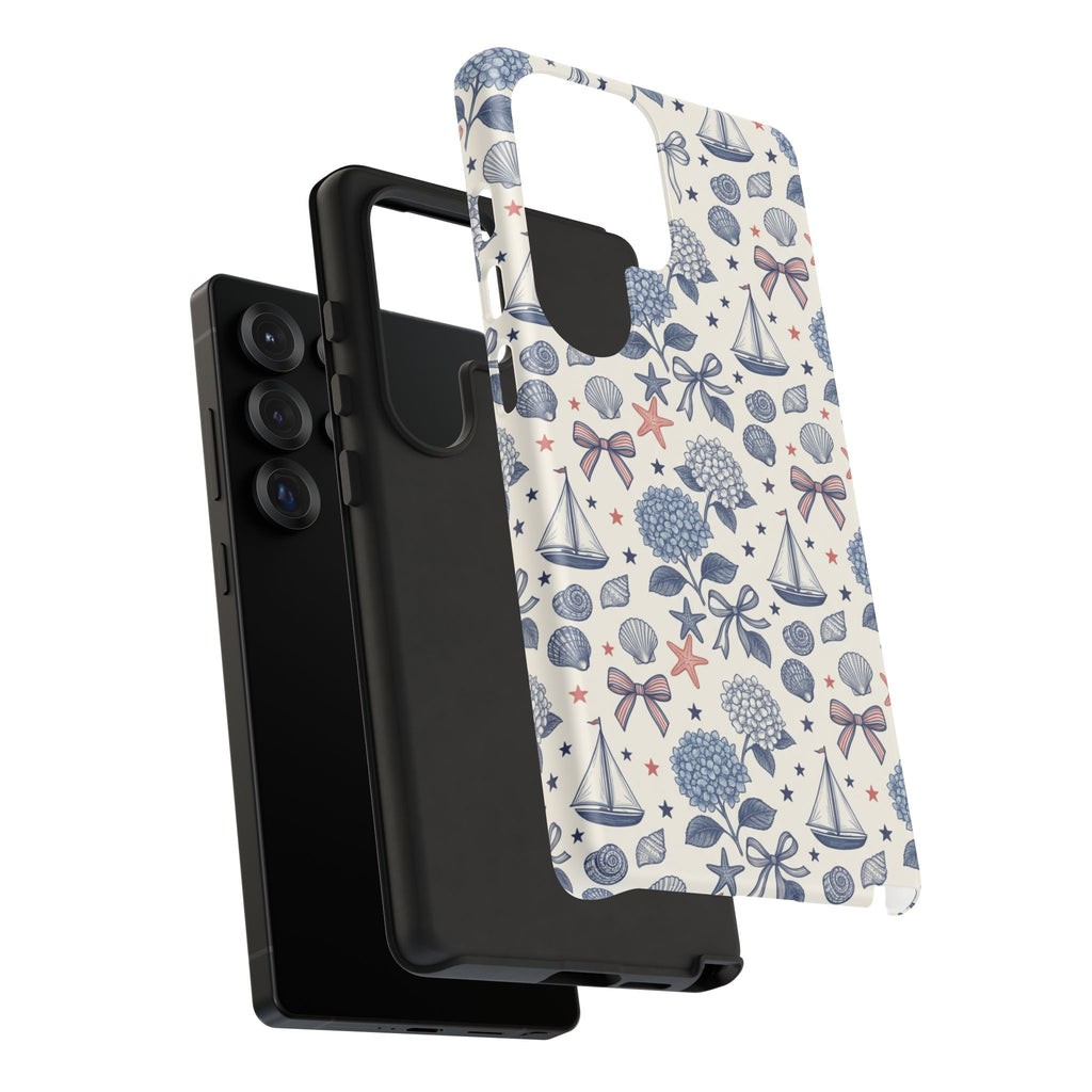 Coastal Americana Hydrangea Phone Case Printify