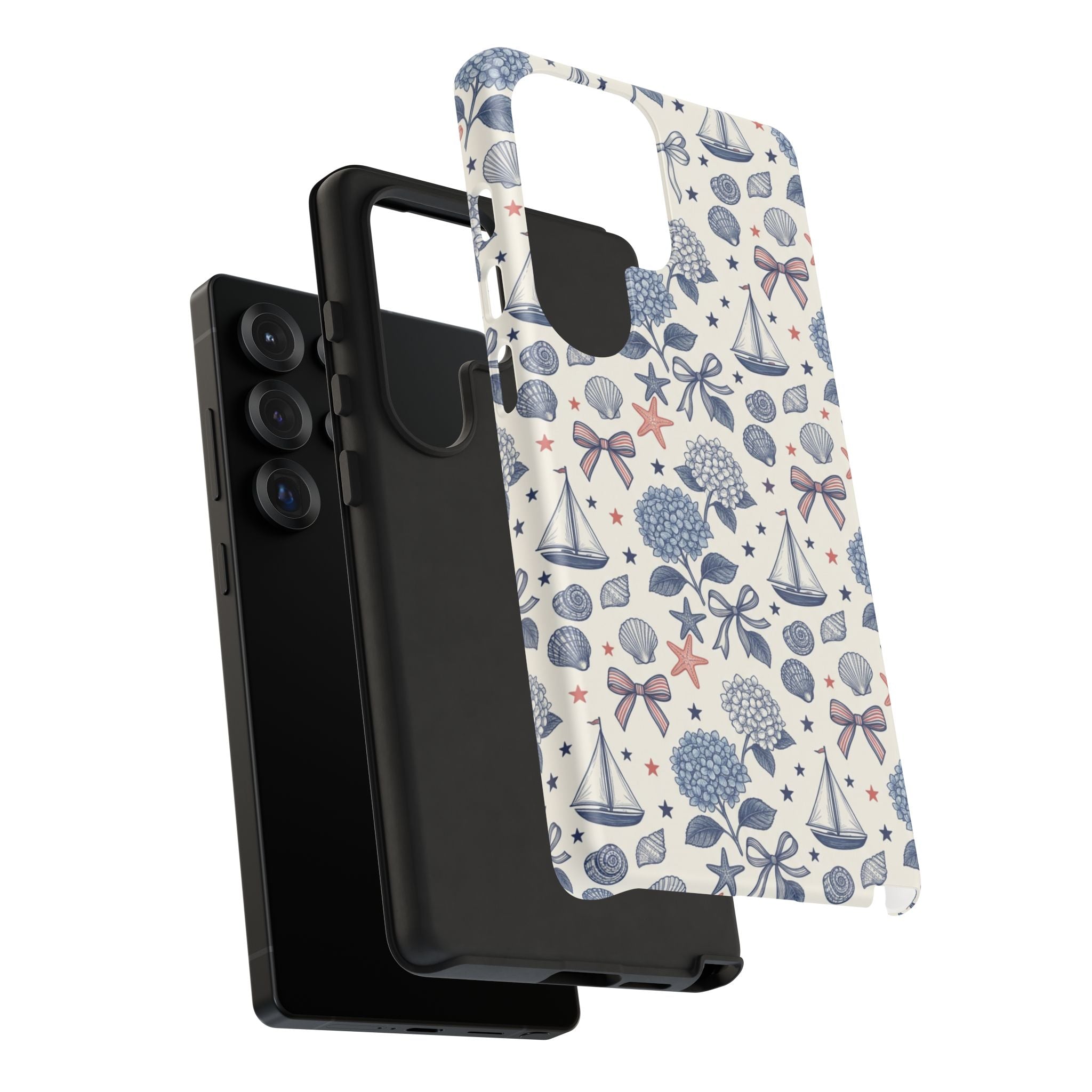 Coastal Americana Hydrangea Phone Case Printify
