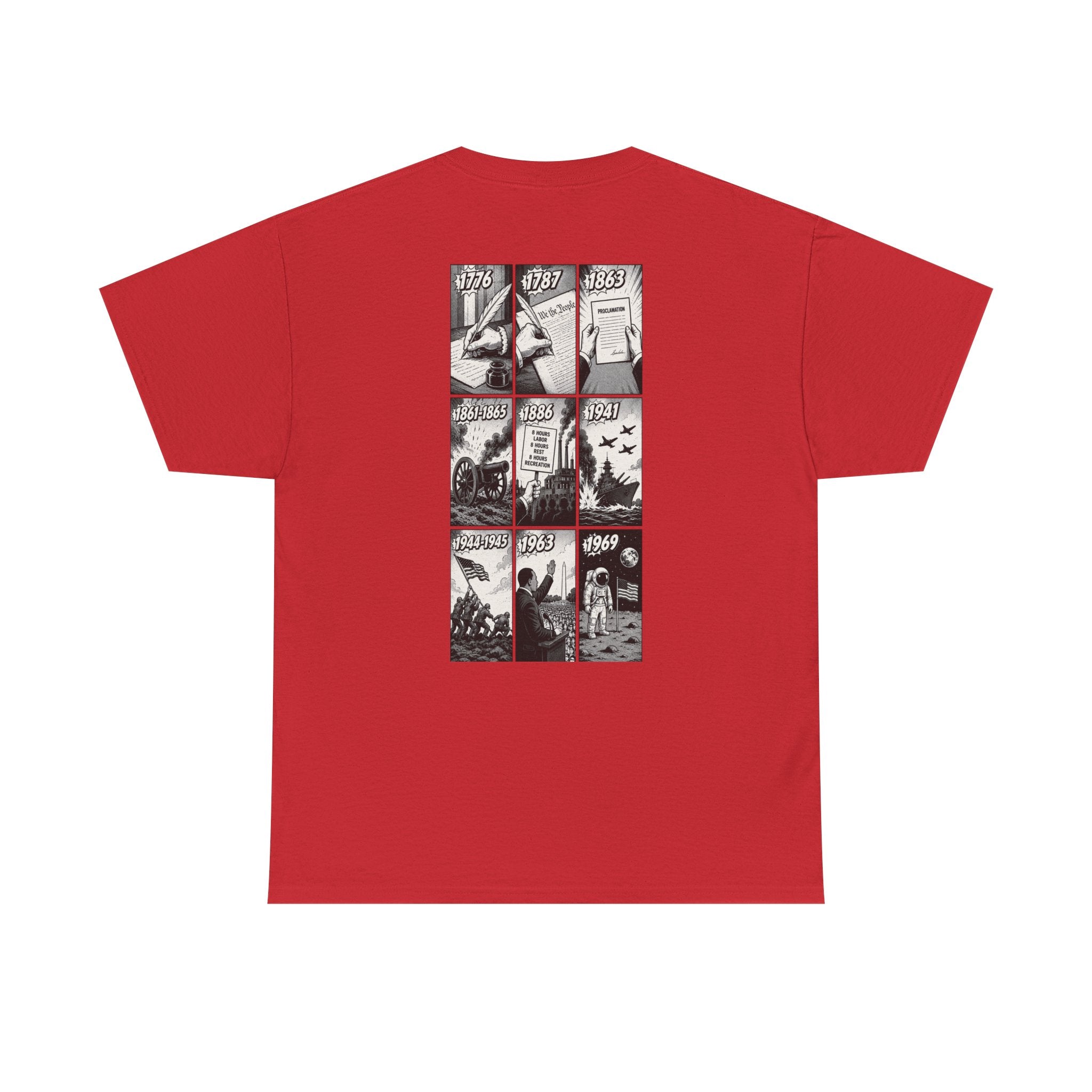 America Comic Book History T-Shirt Printify