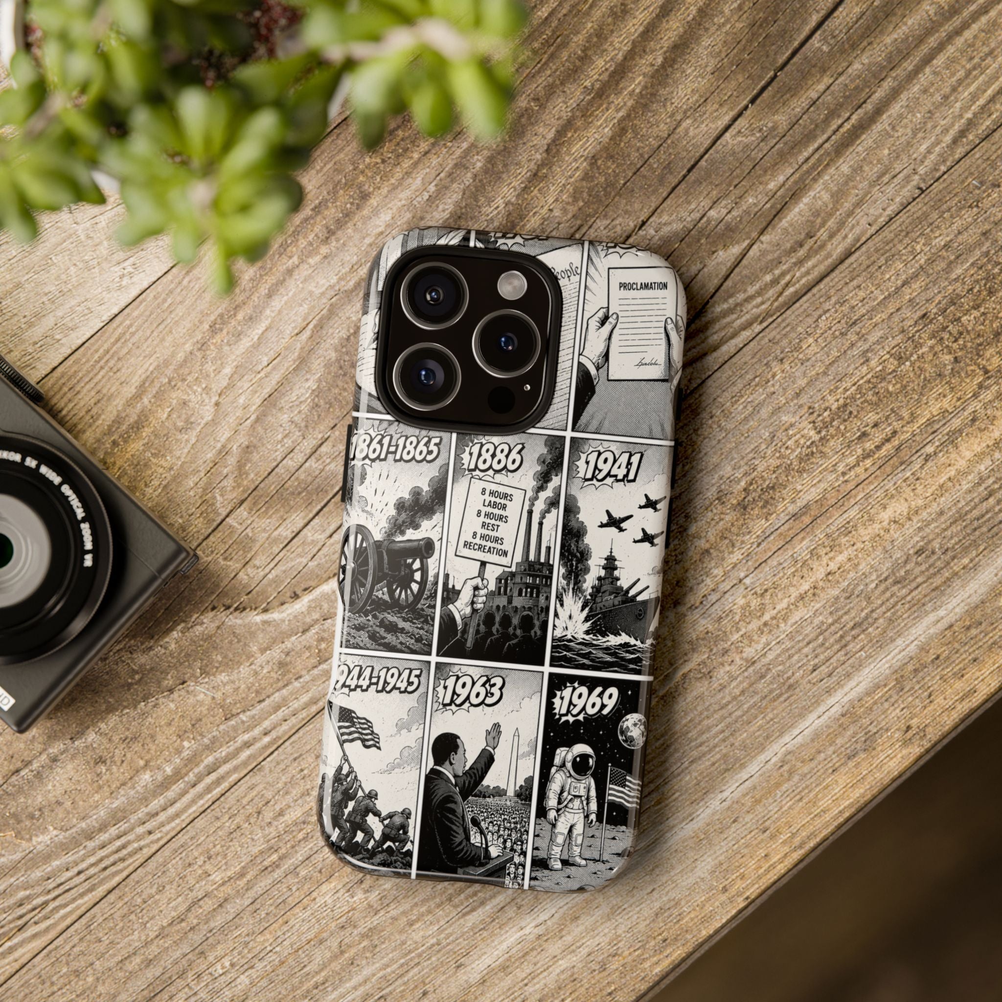 America Through the Ages Comic History Phone Case Printify
