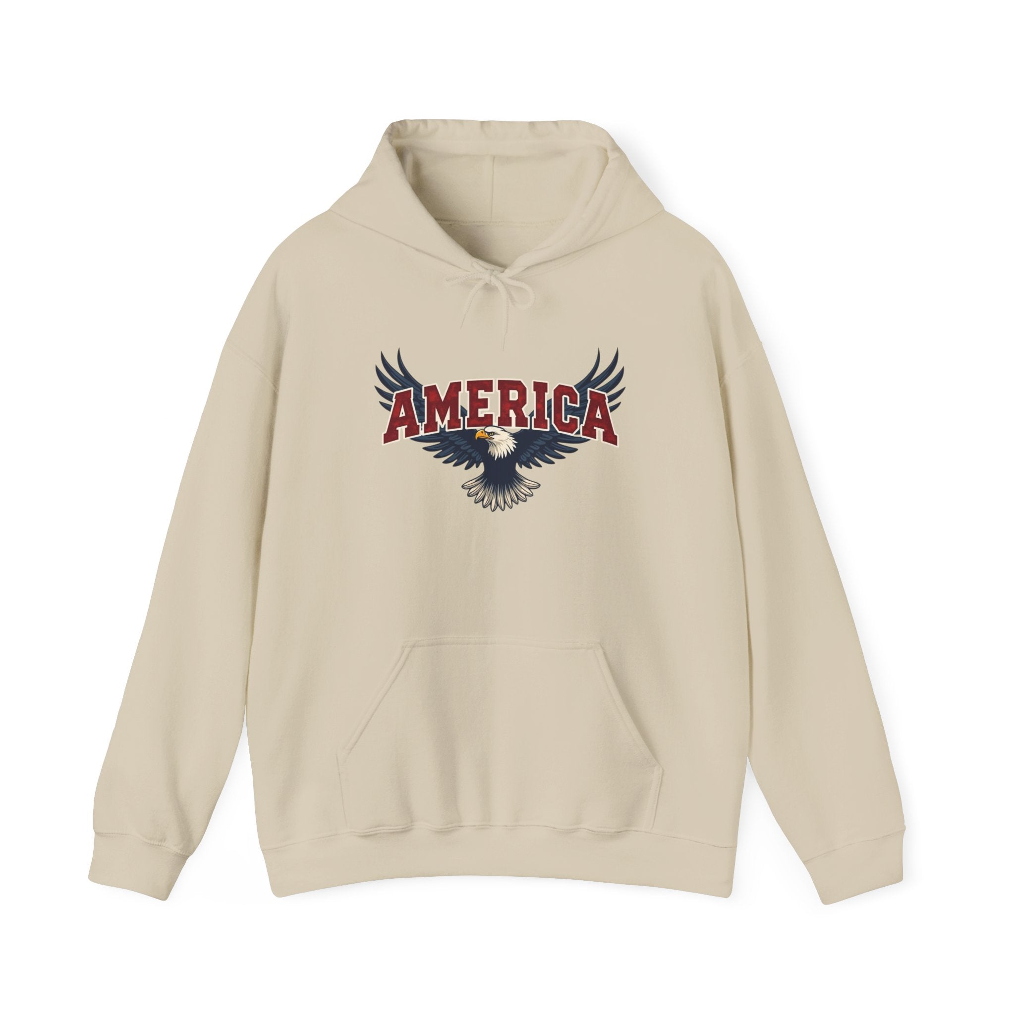 America Eagle Hoodie — Patriotic Bald Eagle Sweatshirt Printify