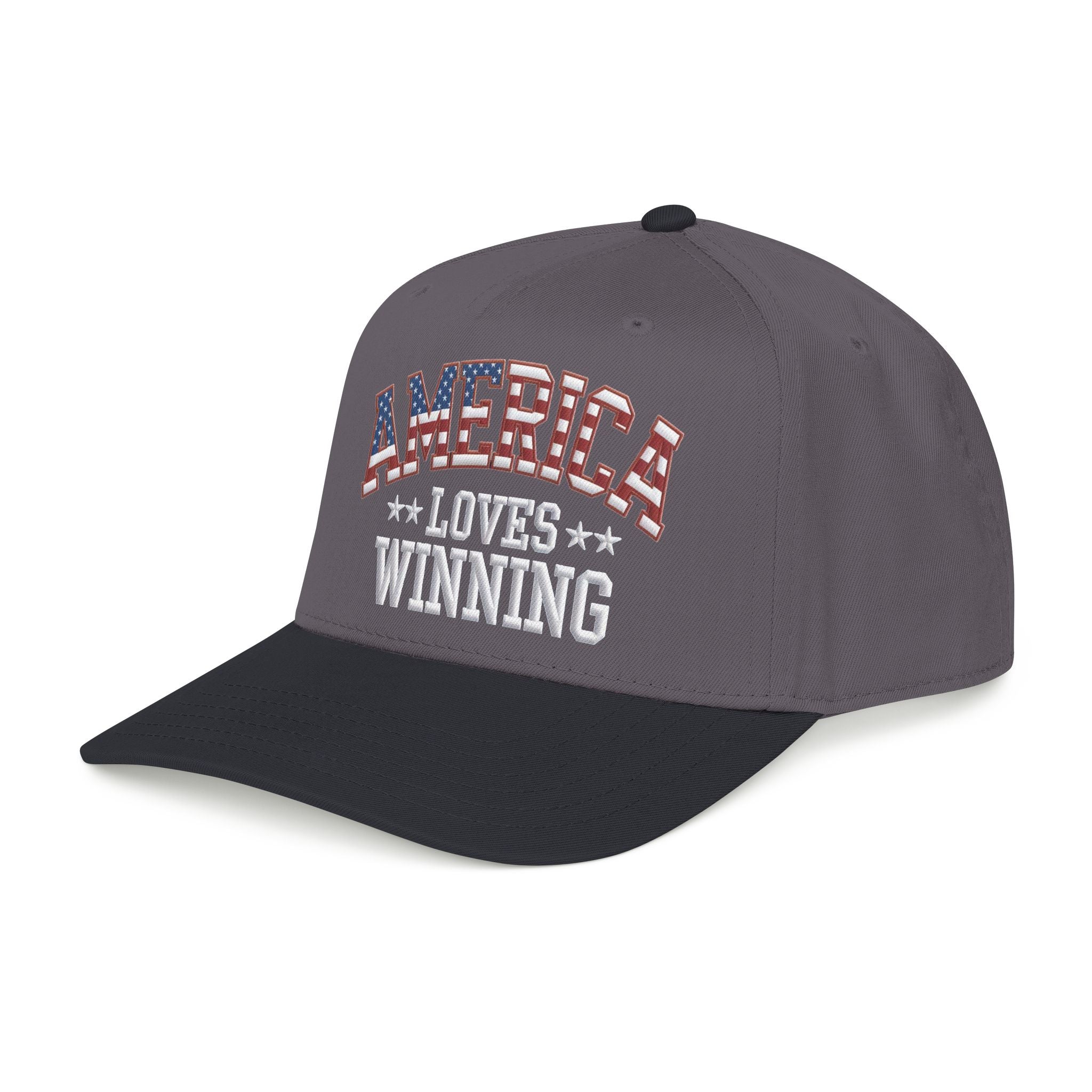 America Loves Winning Patriotic Hat – American Flag Cap