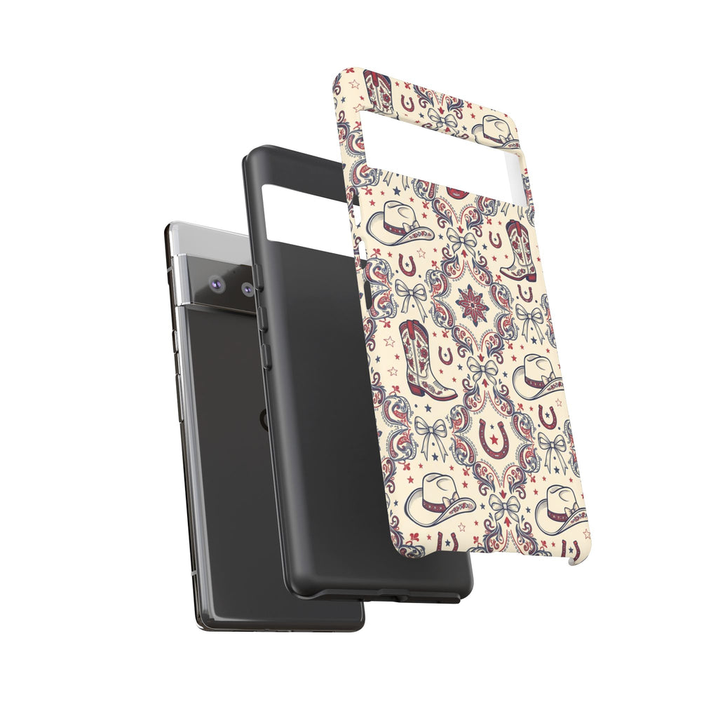 Americana Cowgirl Coquette Phone Case Printify