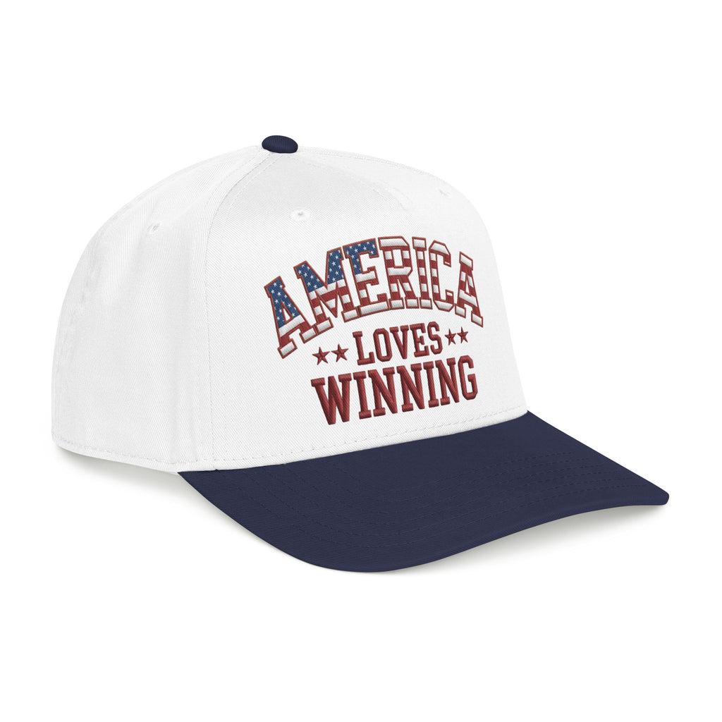 America Loves Winning Patriotic Hat – American Flag Cap