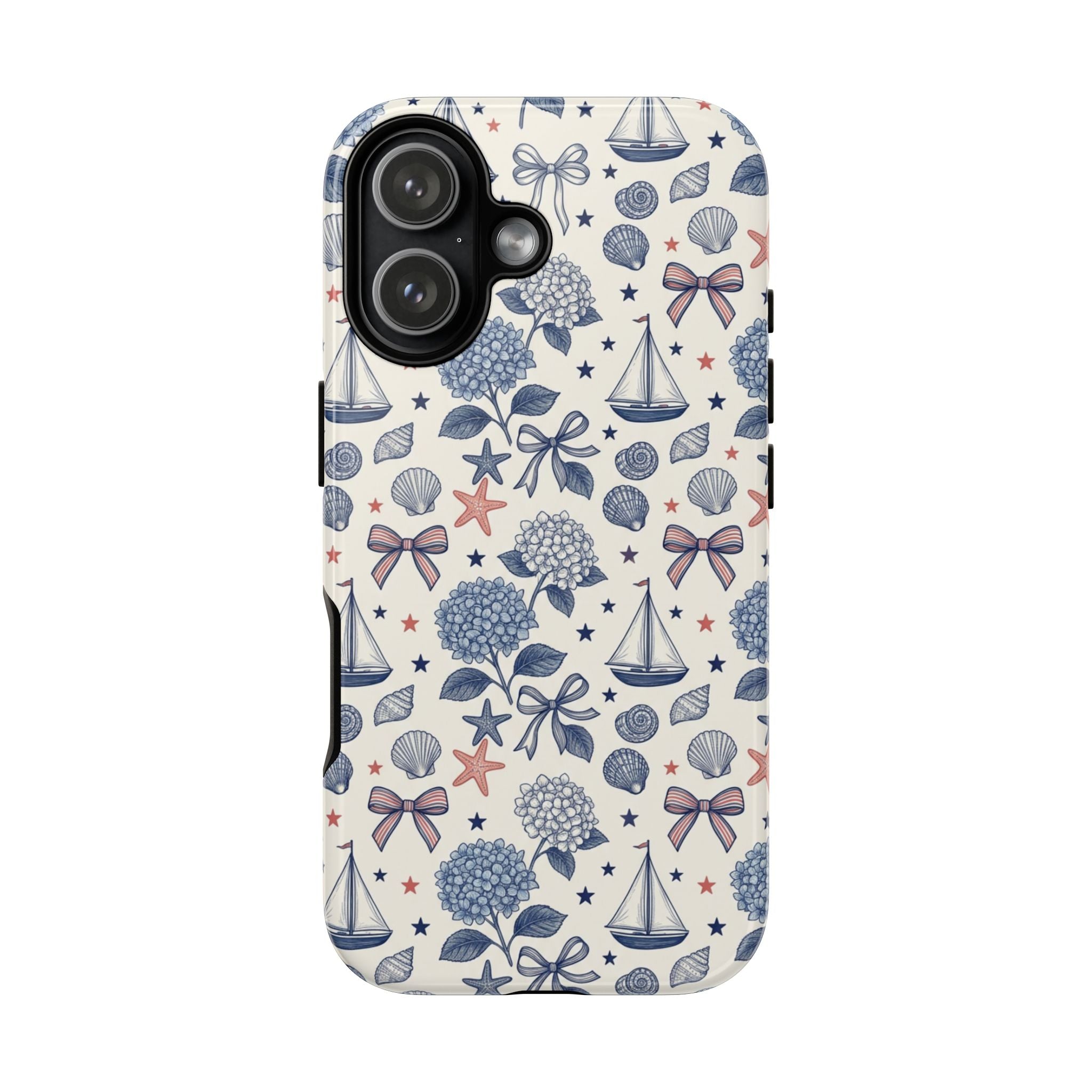 Coastal Americana Hydrangea Phone Case Printify