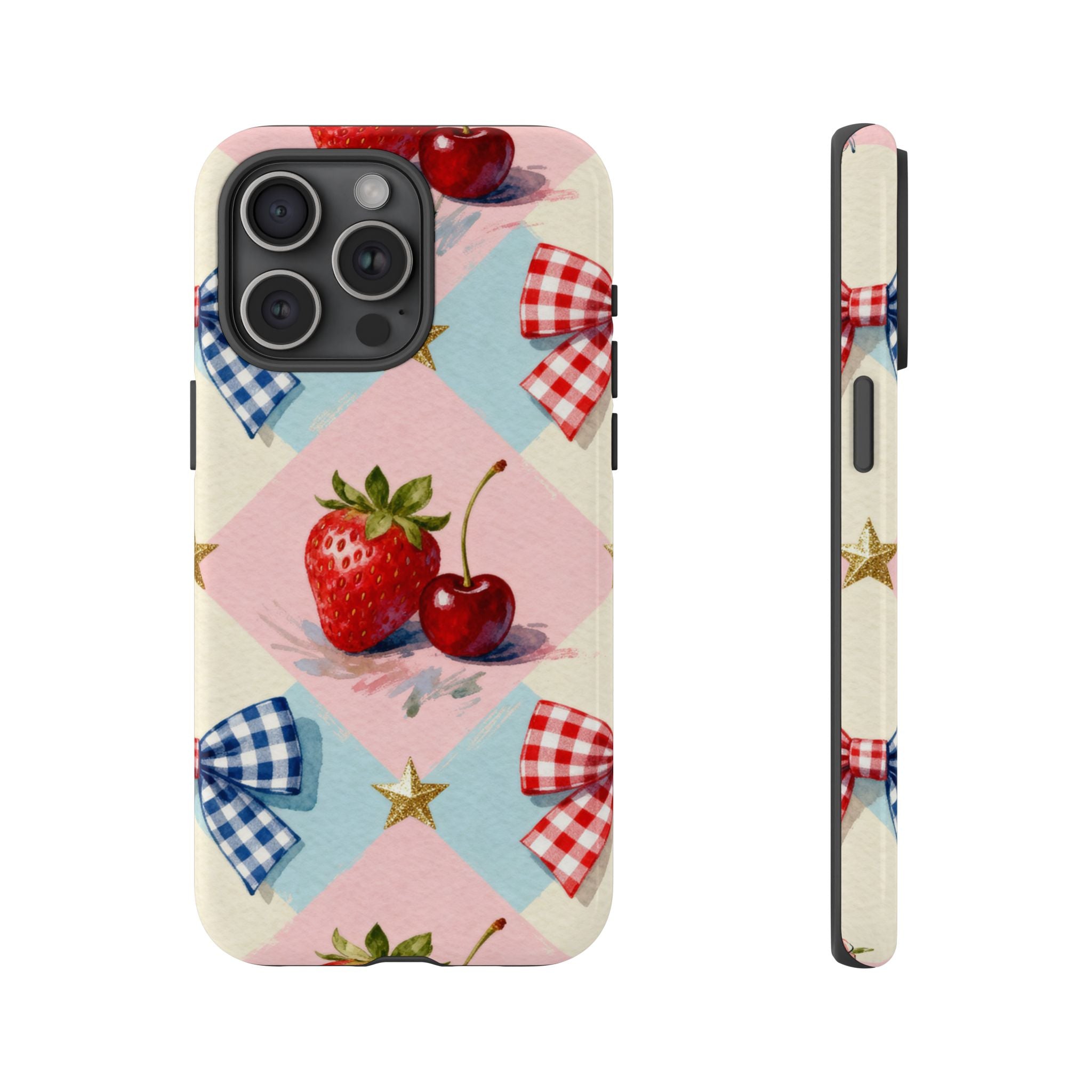 Americana Coquette Cherry Picnic Phone Case Printify