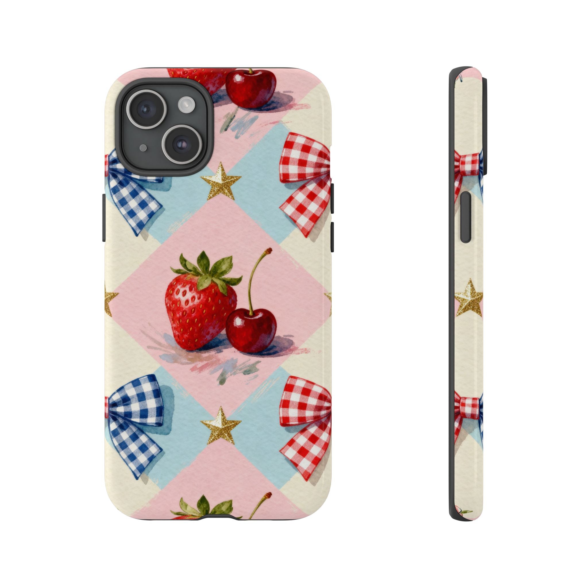 Americana Coquette Cherry Picnic Phone Case Printify