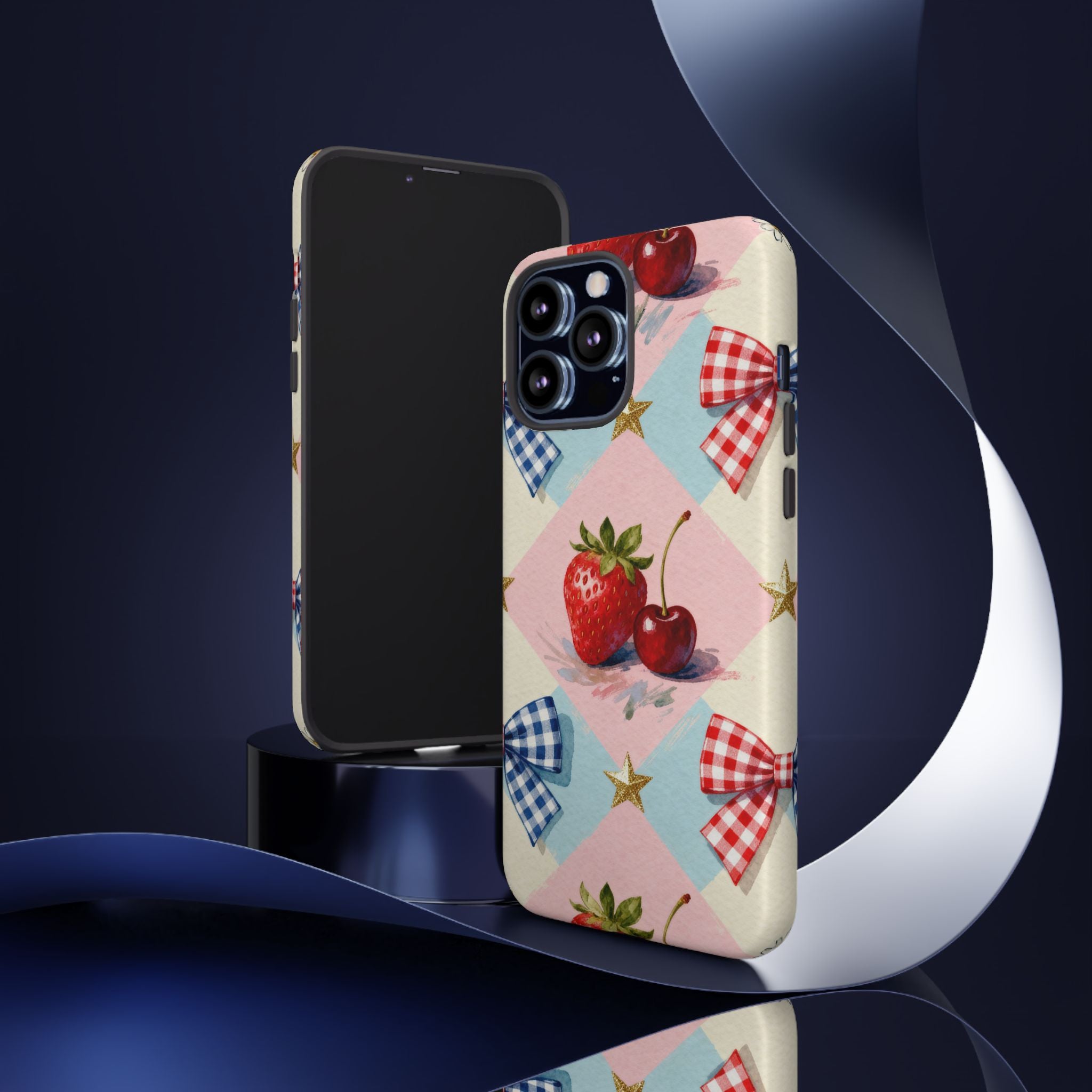 Americana Coquette Cherry Picnic Phone Case Printify