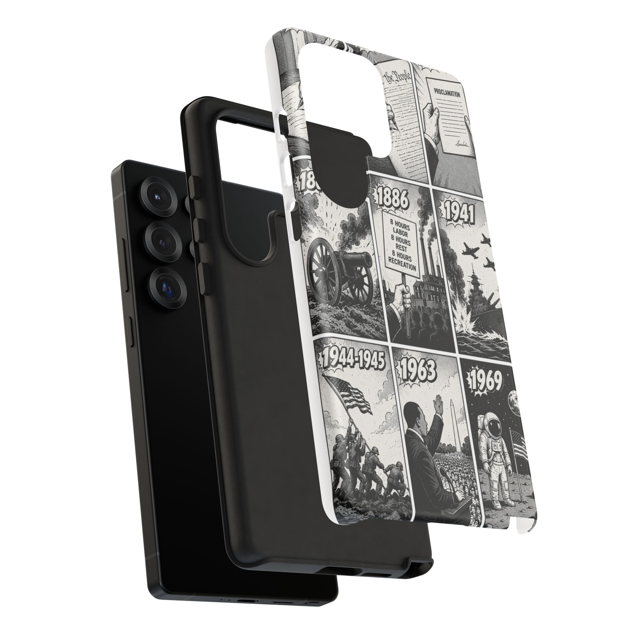 America Through the Ages Comic History Phone Case Printify