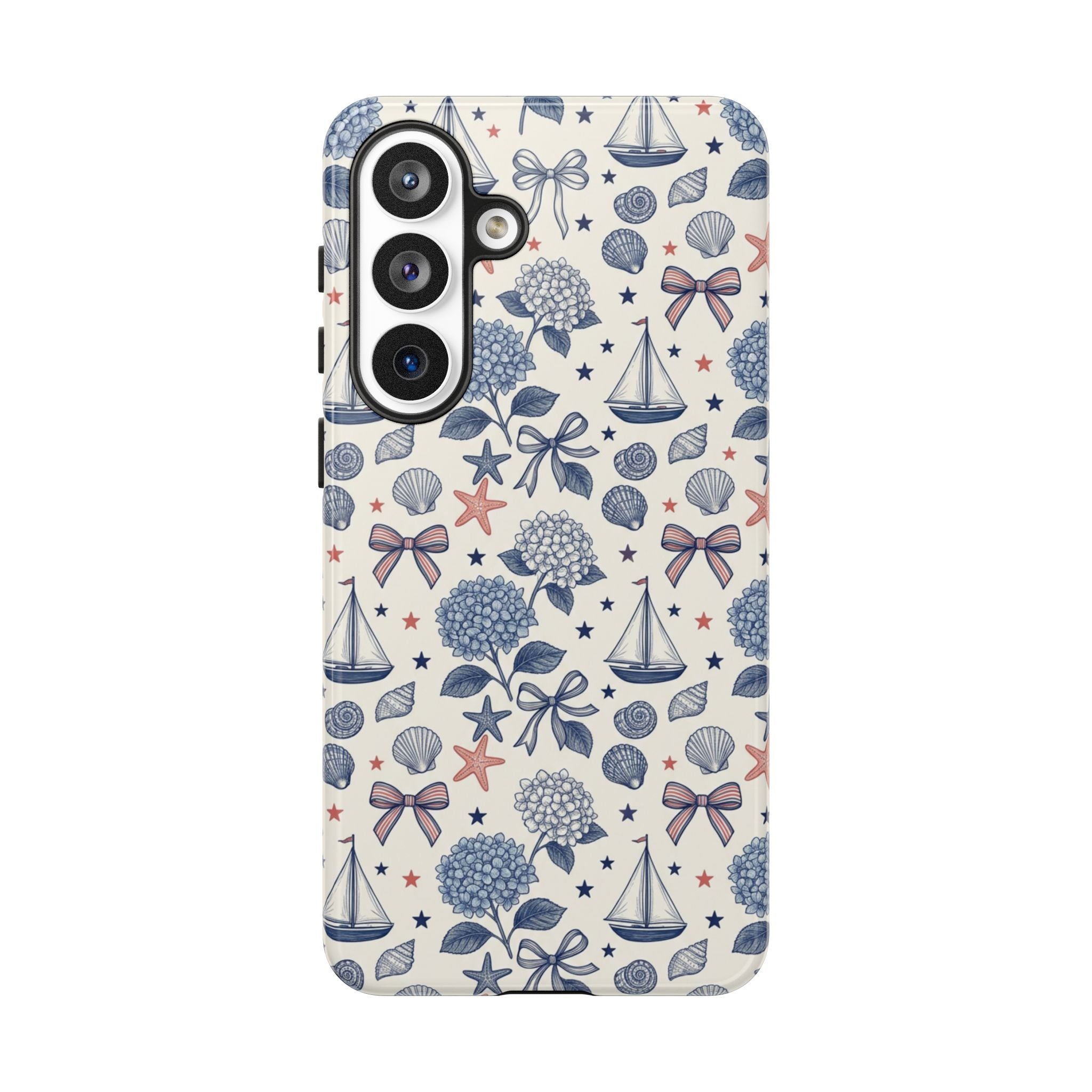 Coastal Americana Hydrangea Phone Case Printify