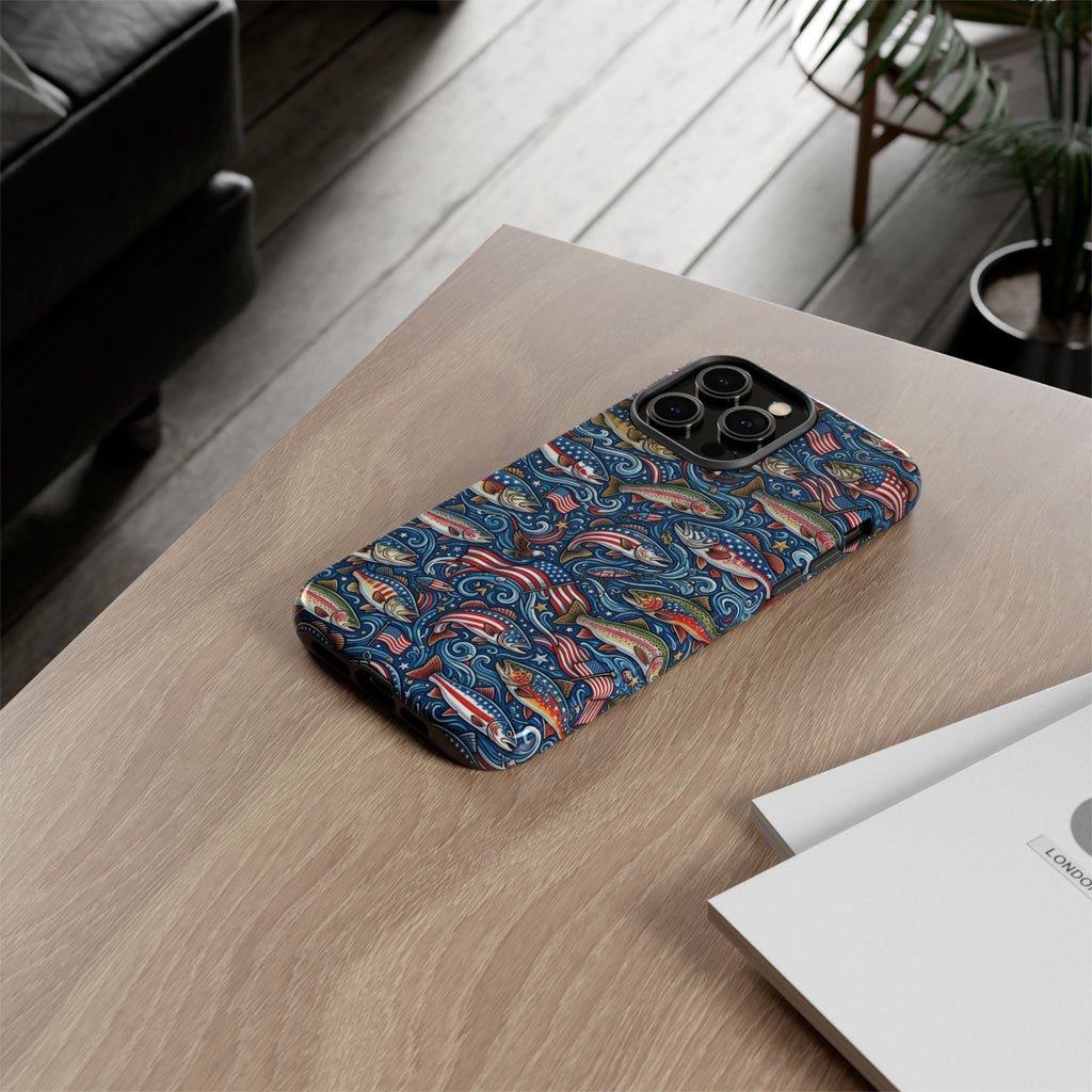 Patriotic Fishing Waters Phone Case Printify