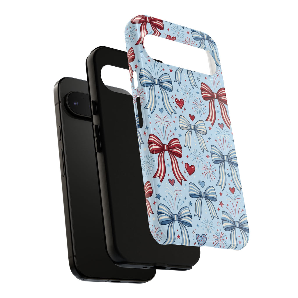 Patriotic Coquette Bows & Fireworks Phone Case Printify