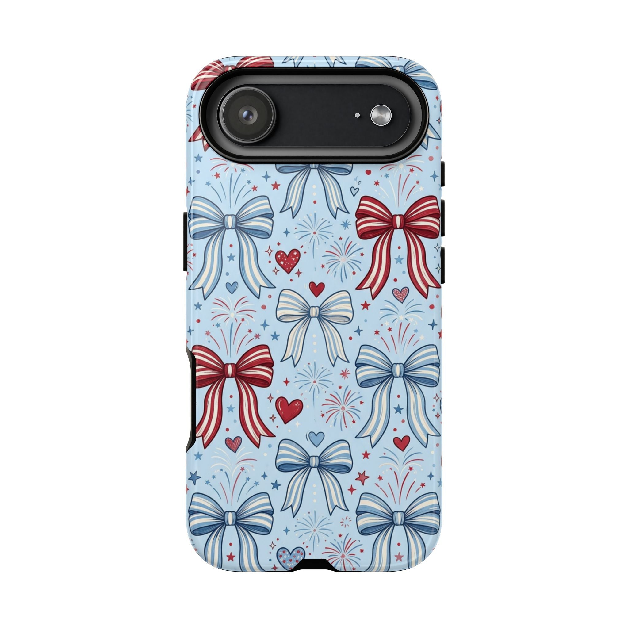 Patriotic Coquette Bows & Fireworks Phone Case Printify