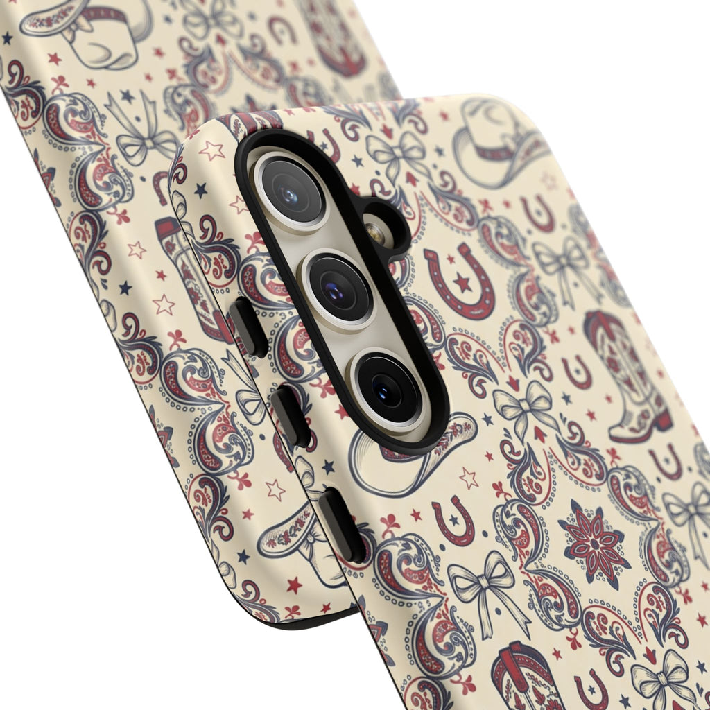 Americana Cowgirl Coquette Phone Case Printify