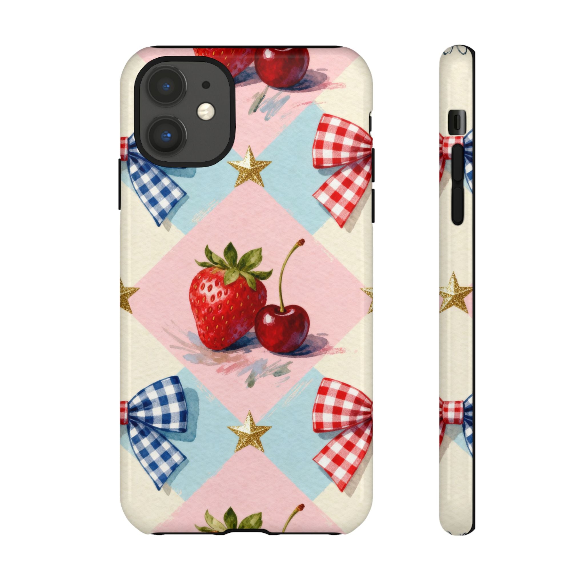 Americana Coquette Cherry Picnic Phone Case Printify