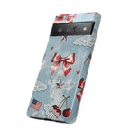 Americana Coquette Cherry Bow Phone Case Printify