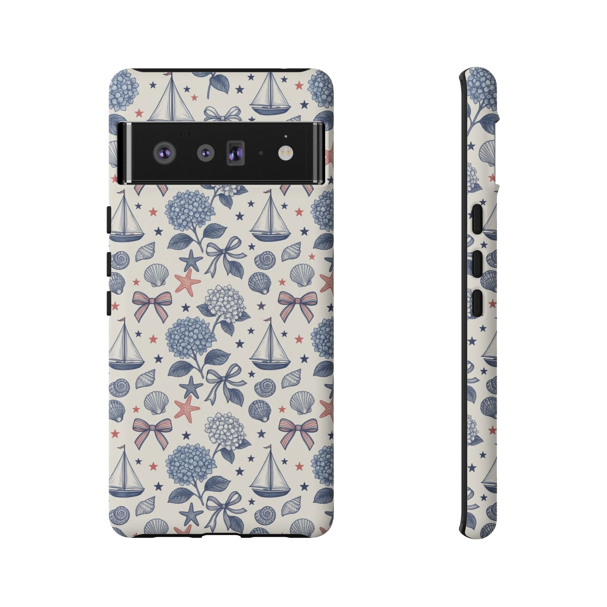 Coastal Americana Hydrangea Phone Case Printify