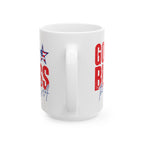 God Bless the USA Ceramic Mug — Patriotic American Flag Coffee Cup (11oz & 15oz)