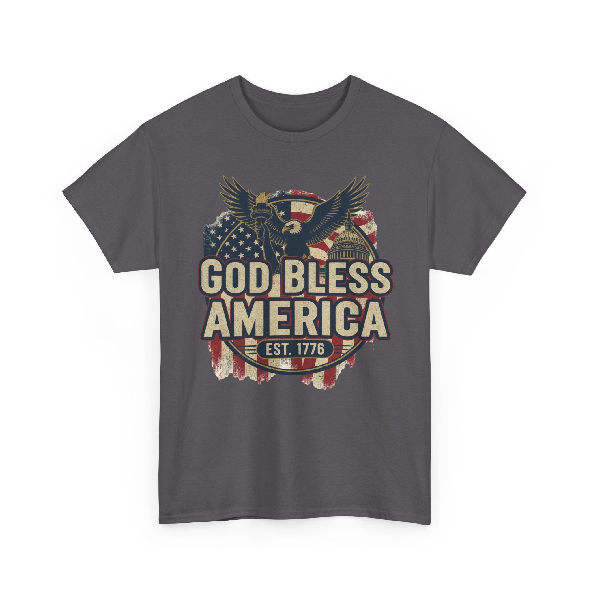 God Bless America 1776 Patriotic T-Shirt – Vintage American Heritage Tee