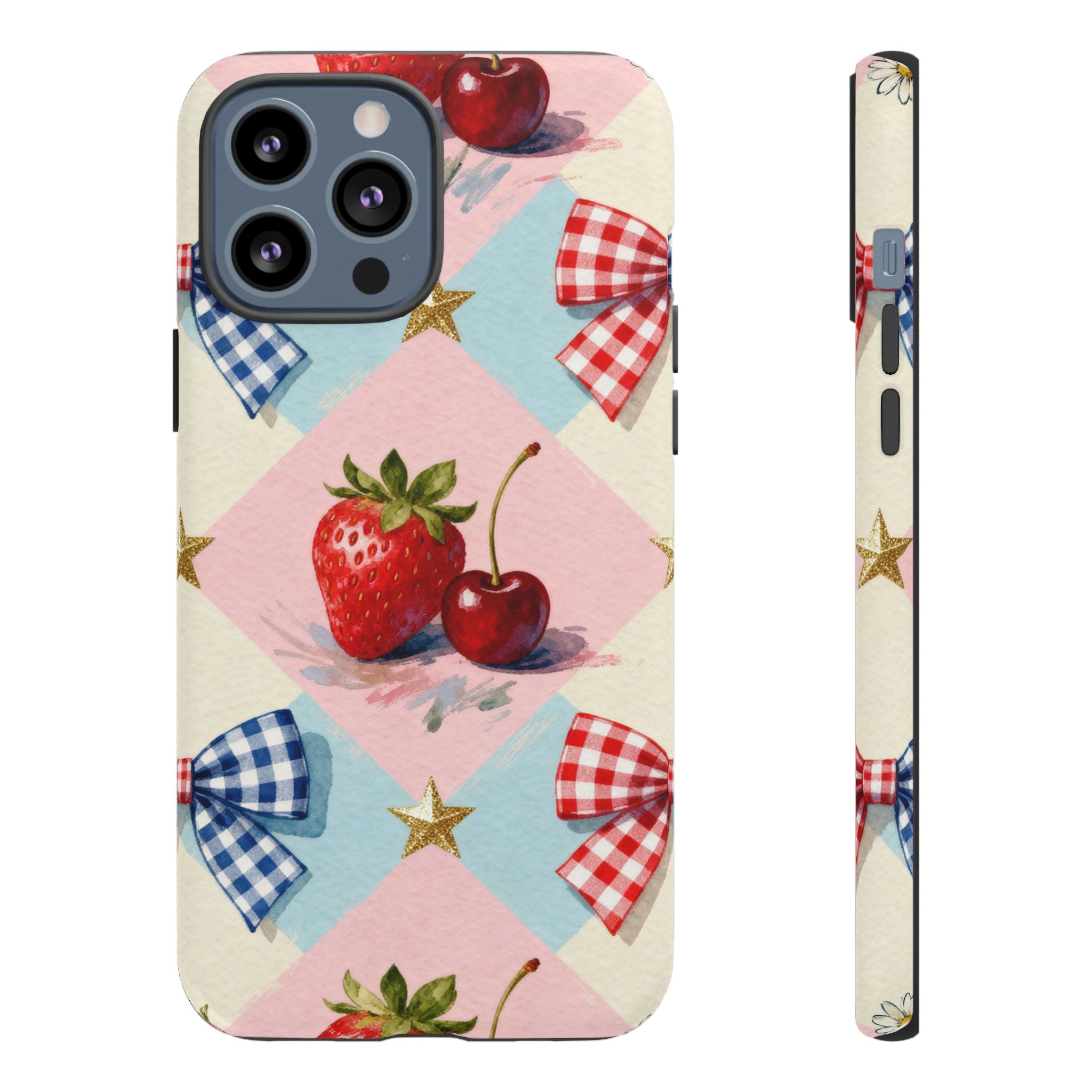 Americana Coquette Cherry Picnic Phone Case Printify