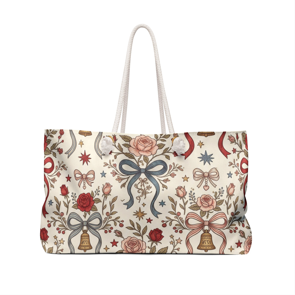 Liberty Roses & Bells Weekender Tote Printify