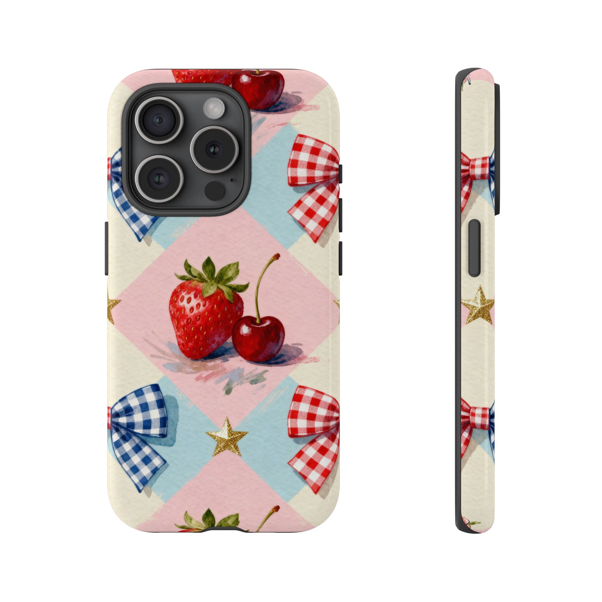 Americana Coquette Cherry Picnic Phone Case Printify