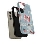 Americana Coquette Cherry Bow Phone Case Printify