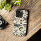 Patriotic Outdoors Phone Case – Bass Fishing & Vintage Americana Case Printify
