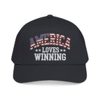 America Loves Winning Patriotic Hat – American Flag Cap