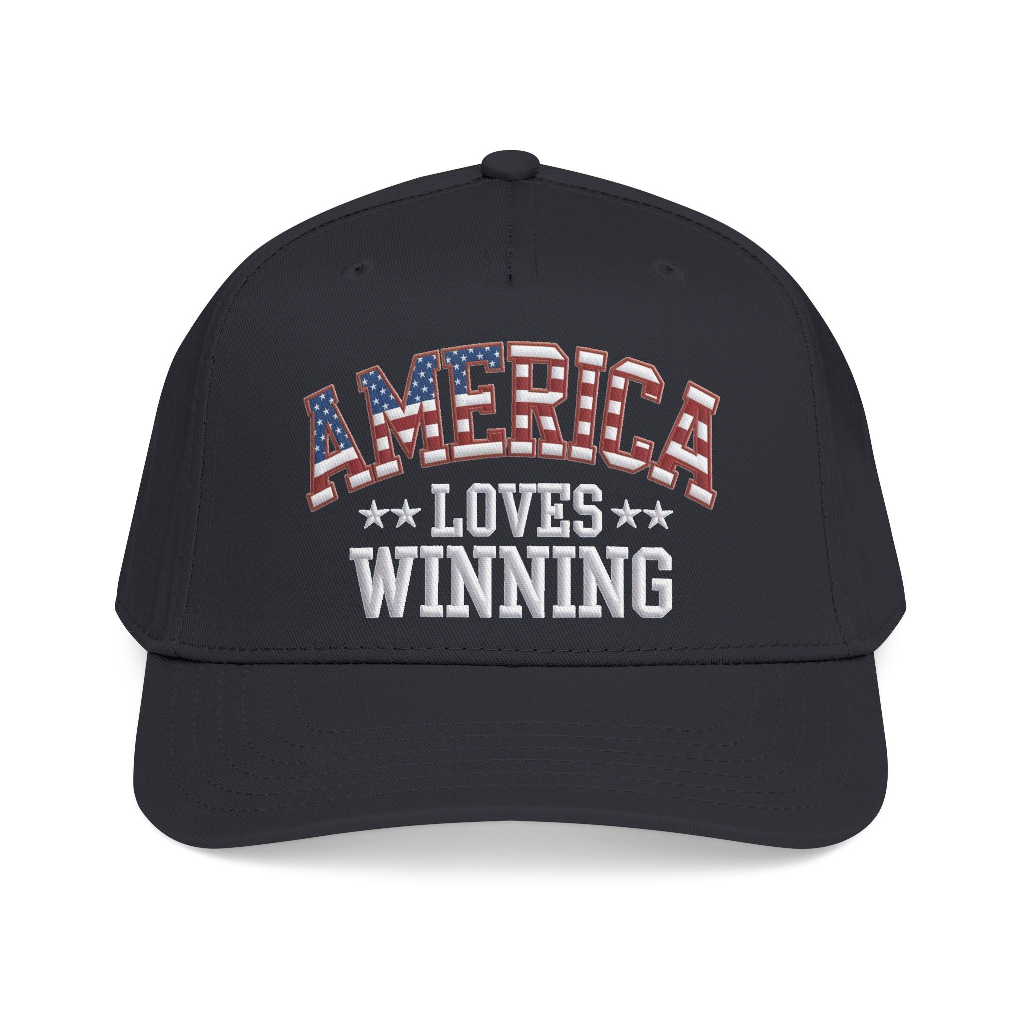 America Loves Winning Patriotic Hat – American Flag Cap
