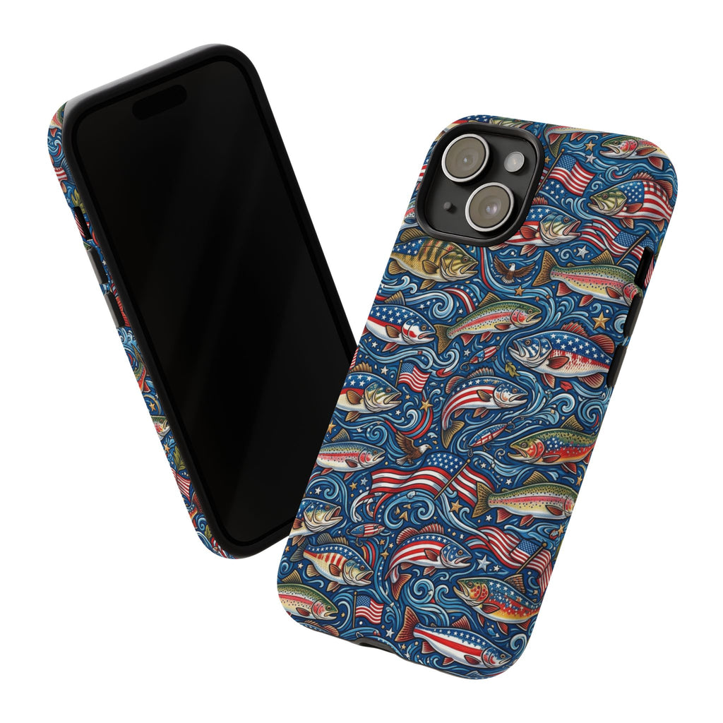 Patriotic Fishing Waters Phone Case Printify