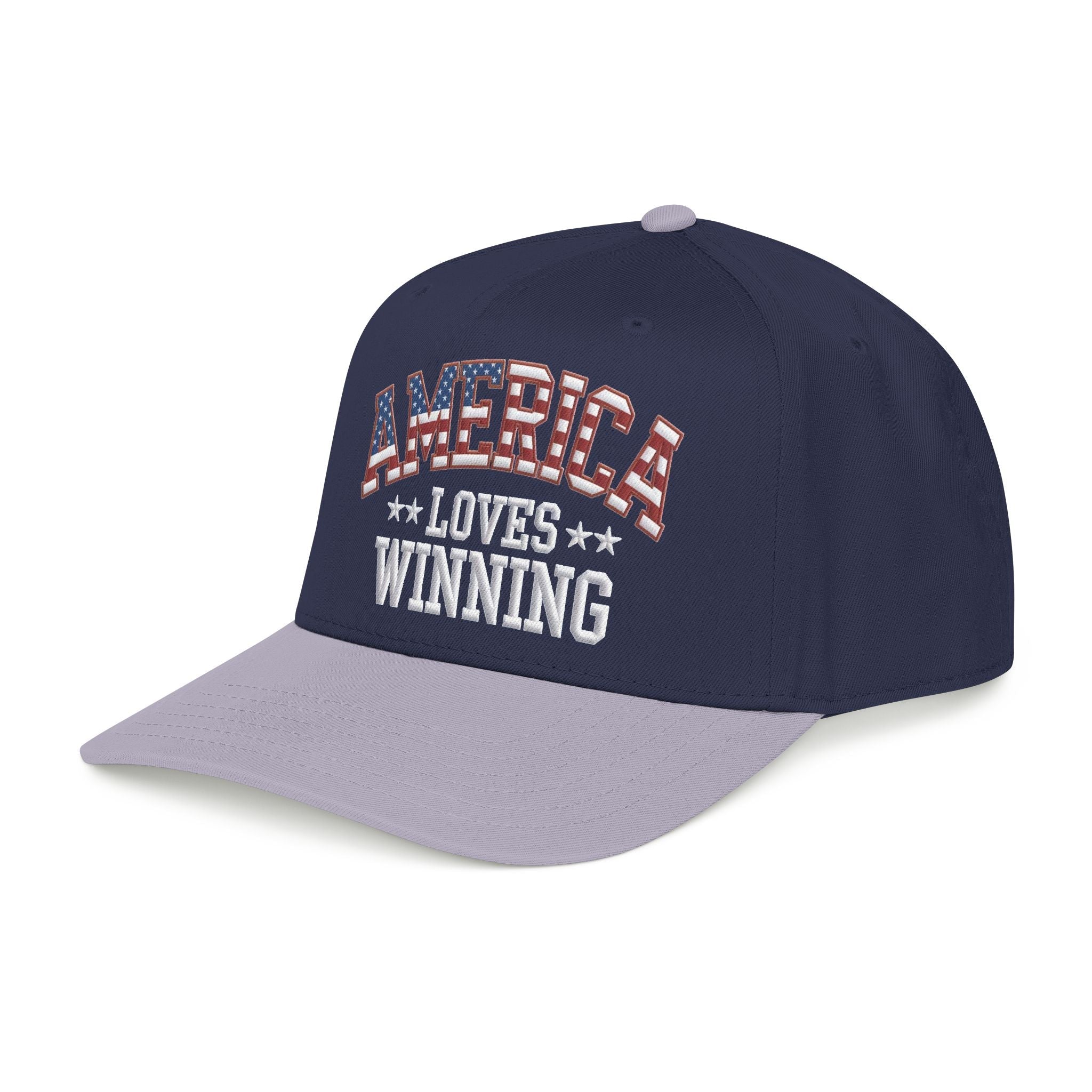 America Loves Winning Patriotic Hat – American Flag Cap