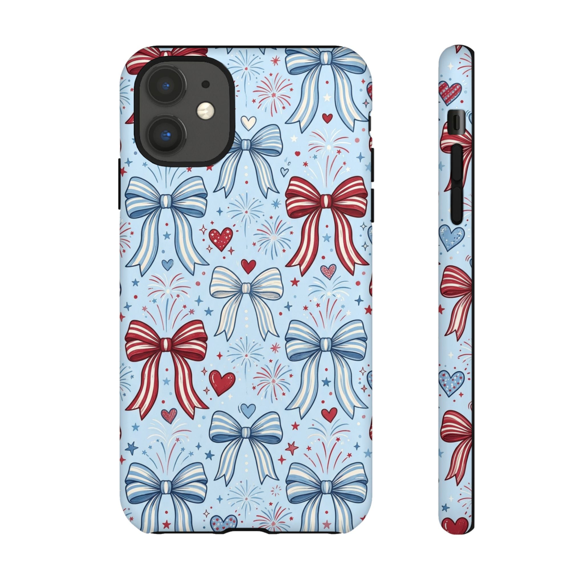 Patriotic Coquette Bows & Fireworks Phone Case Printify