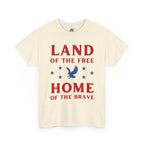 Land of the Free Home of the Brave Eagle Patriotic T-Shirt