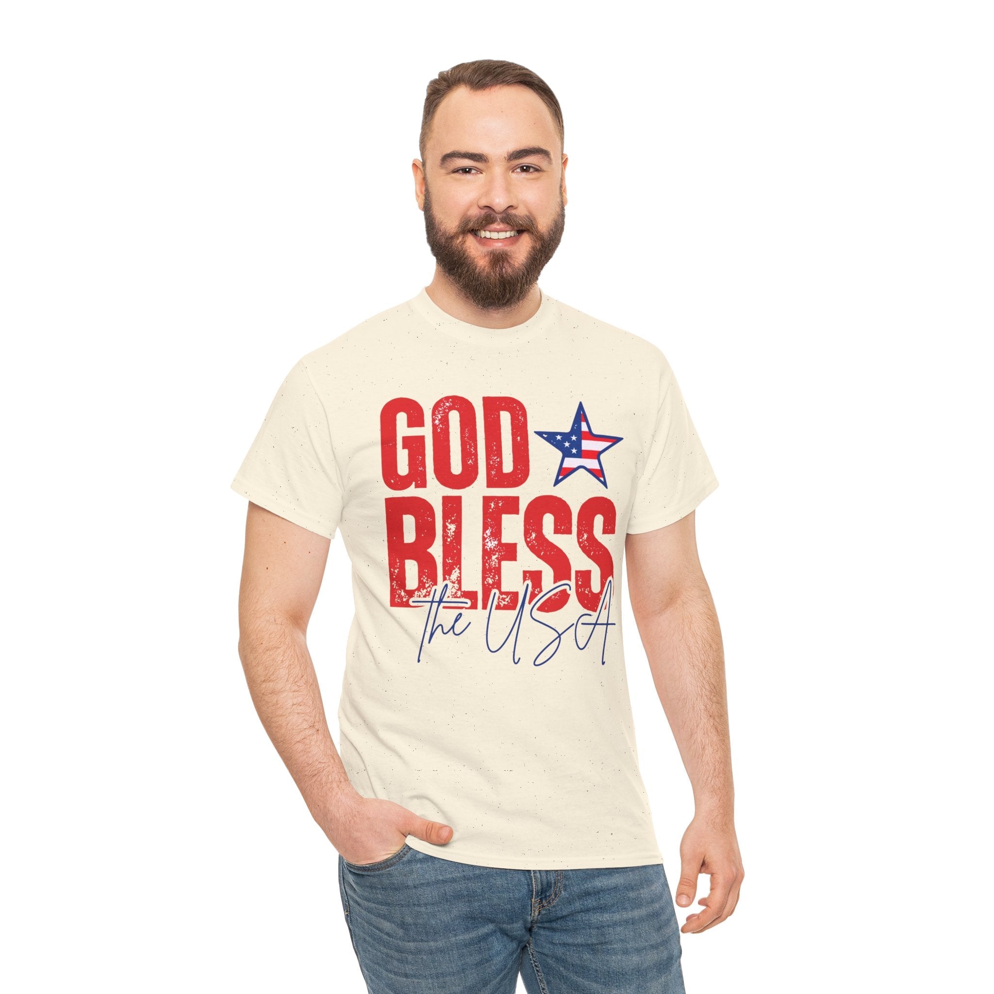 God Bless the USA Patriotic T-Shirt Printify