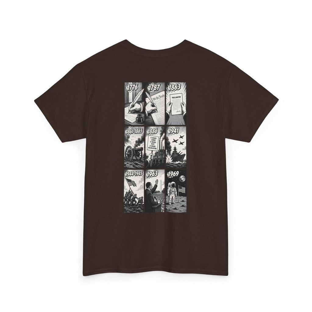 America Comic Book History T-Shirt Printify